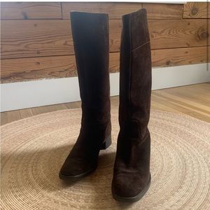 Jil Sander suede knee high boots, sz 39